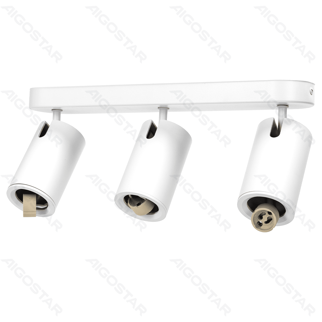 [B10307QE0] Aigostar Metalen spot met verstelbare hoek voor 3x GU10