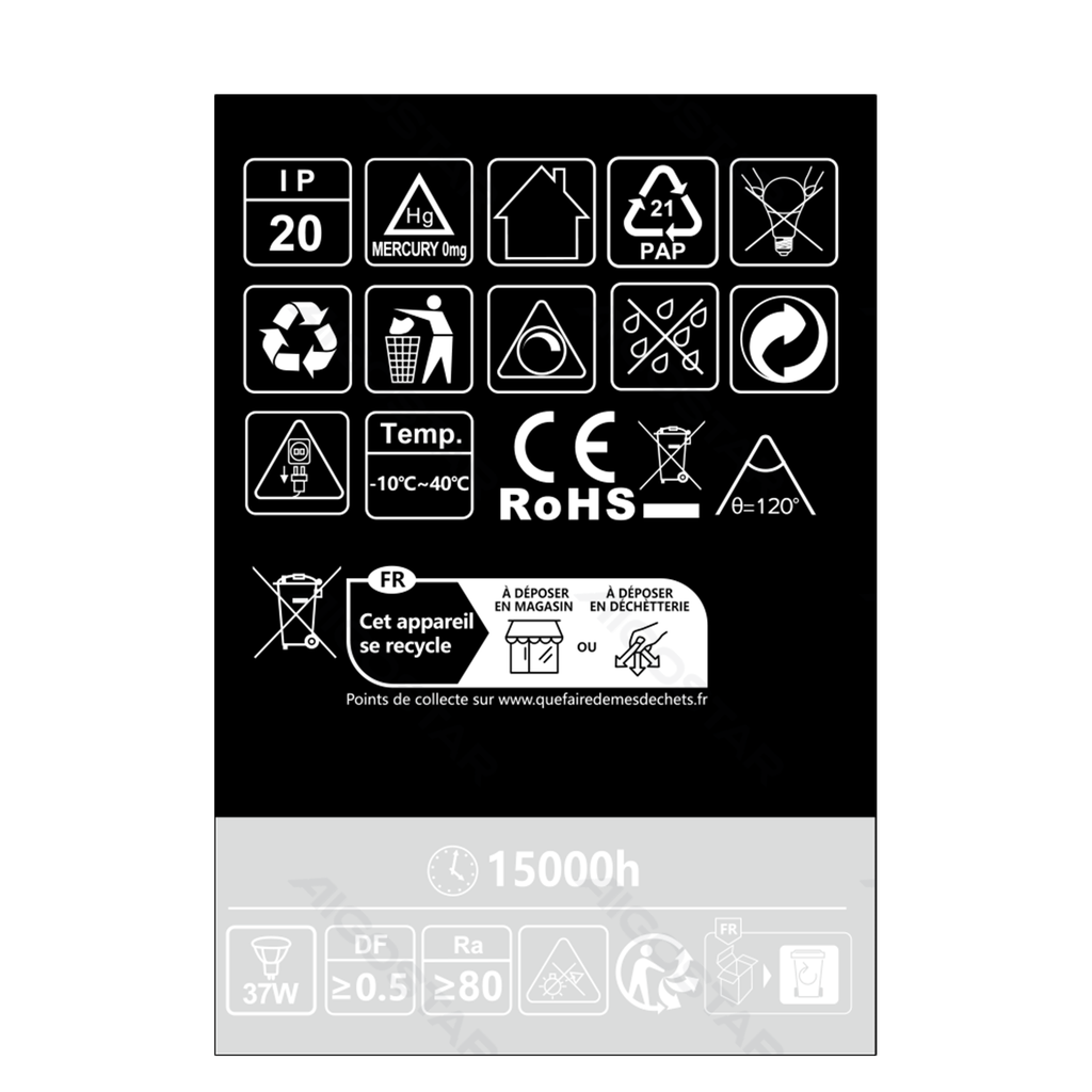 [B10107RQ6] LED GU10 4.9W 2700K dimmable bulb