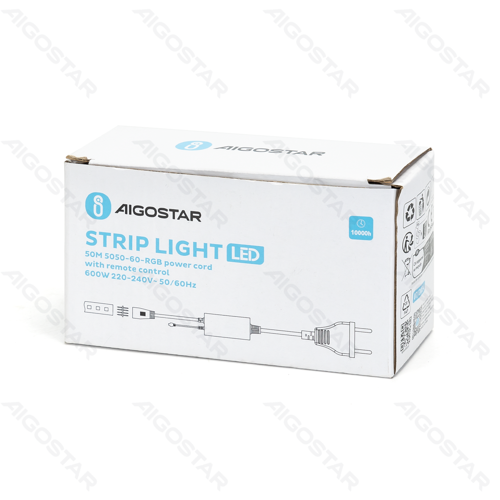 Aigostar LED High voltage strip light With wire Accessories 5050 60LED RGB controller