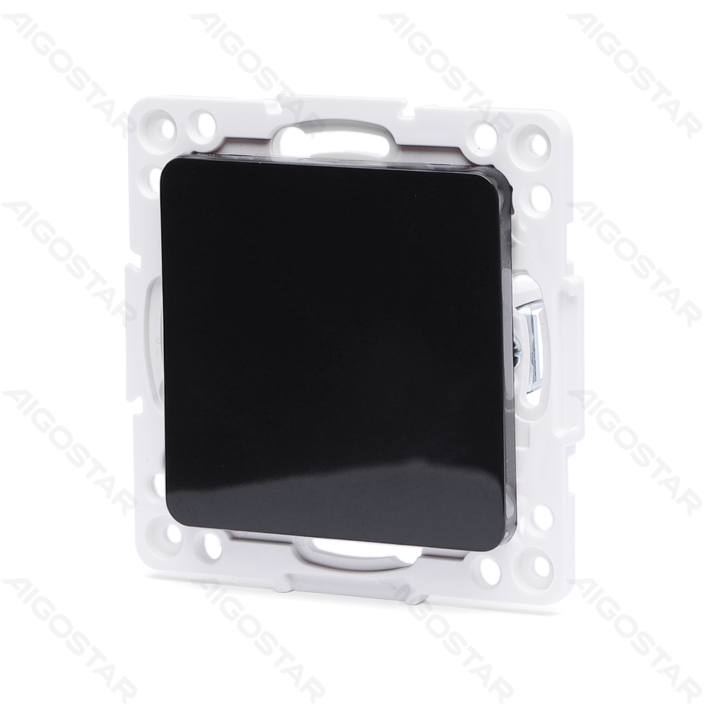 [B20101QQS] Aigostar Duitse Schakelaar 1 Lichtpunt Functietoets Zwart