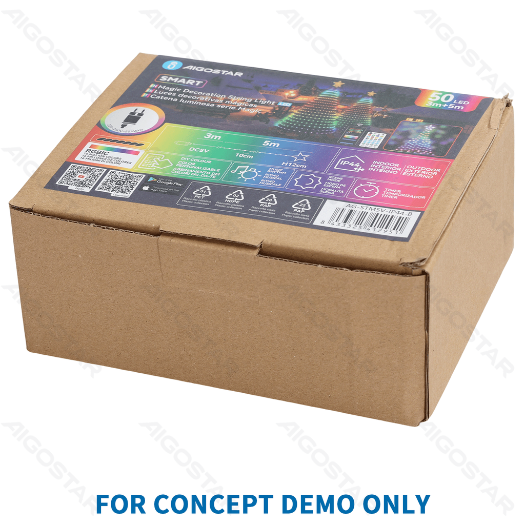 [S104033U4] Aigostar Bluetooth Laagspanning Neonlicht RGBIC 5m