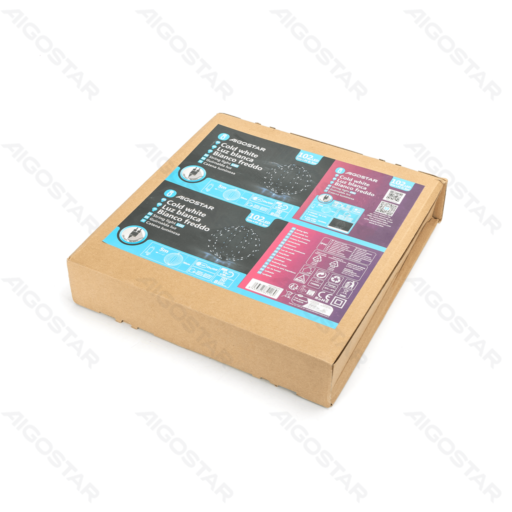 [B10303Q8Y] Aigostar Kerstdecoratie - 3D-kerstboomlicht met laag voltage Koud wit 5m+30cm