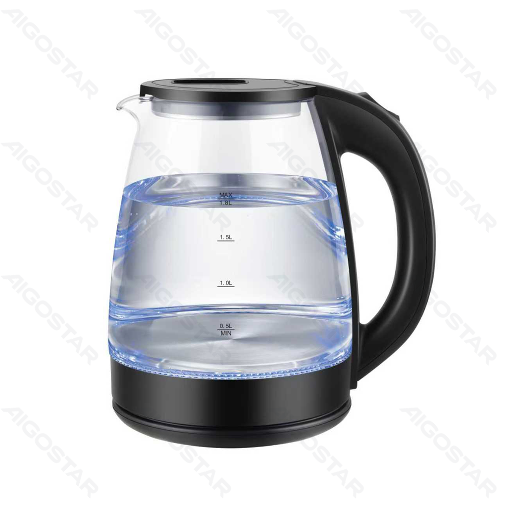 [B30203ADUA] Aigostar Electric kettle Glass 1500W 1.8L Mechanical Black