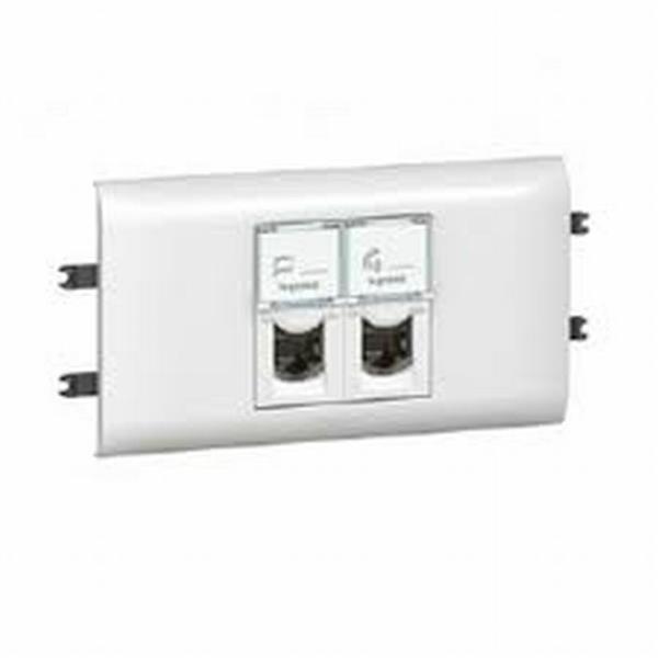 [3875537] LEGRAND Mosaic 2RJ45 cat 6 UTP+houder 2 mod. Wit - 78663