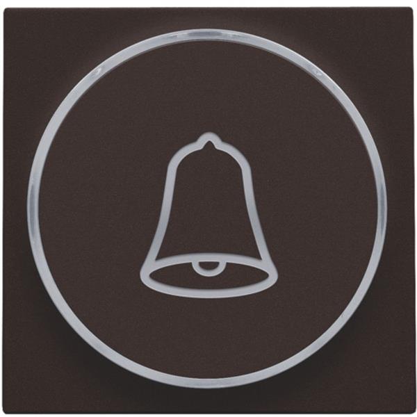 NIKO - Toets met belsymbool voor drukknop 6a, e10-lampvoet, bruin - 124-64007