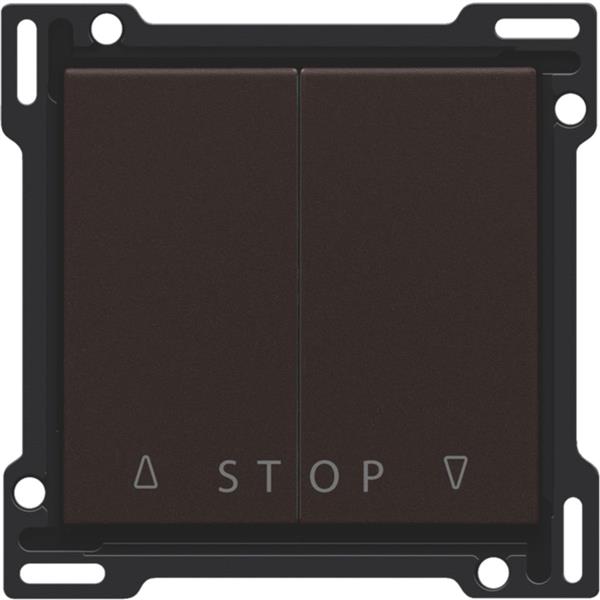 NIKO - Toets Tweevoudige rolluikdrukknop vr elektronische sturingen, bruin - 124-65918