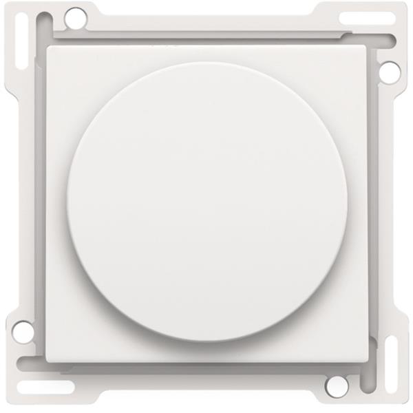 NIKO - Toets draaiknopdimmer/snelheidsregelaar, inc. draaiknop, wit staal - 154-31000