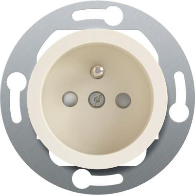 [3847182] NIKO - Gekleurd stopcontact voor vloerdozen, 28,5mm, schroefklemmen, crème - 100-26610