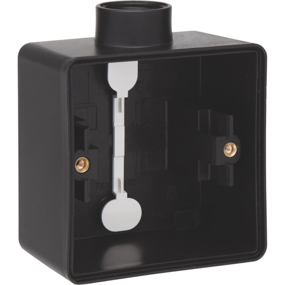 [4448801] Hydro spuitwaterdichte opbouwdoos voor 1 functie, met 1 m20-ingang, zwart
