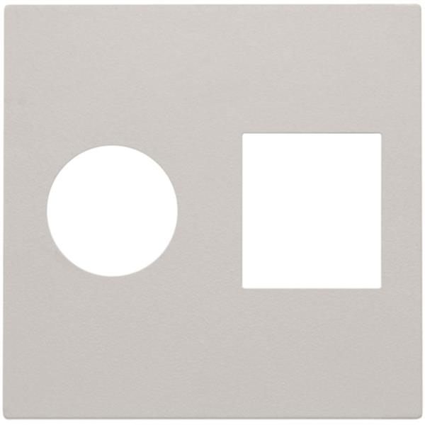 [5232400] NIKO Afwerkingsset coax TV + RJ45 licht grijs - 102-65702