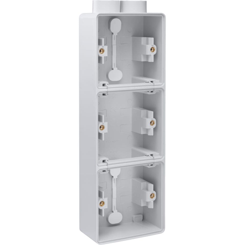 [5448458] NIKO - Hydro spuitwaterdichte 3-voud. opbouwdoos, 3 functies, 2 m20-ingangen, grijs - 700-84302