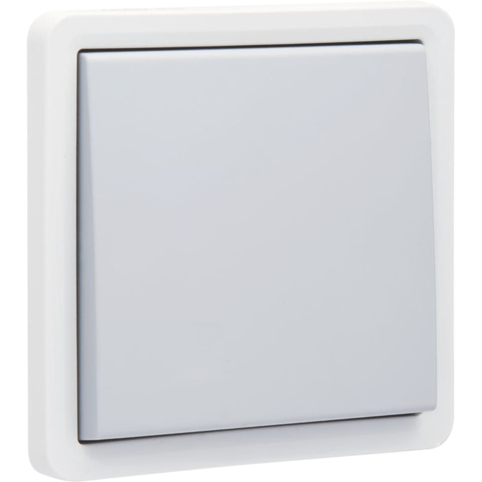 Hydro spuitwaterdichte drukknop zonder led, 10a, 4 klemmen, insteek, grijs