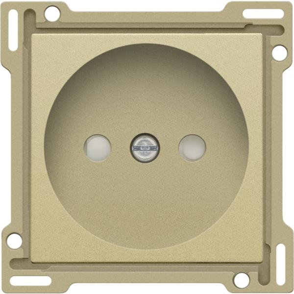 NIKO - Centraalplaat stopcontact zonder aarding, 21mm, goud - 221-66501