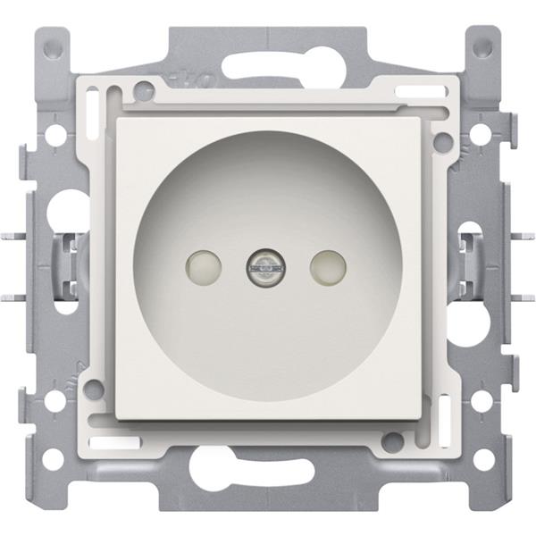 NIKO - Stopcontact zonder aarding, 21mm, samengesteld, insteekklemmen, wit - 101-66505