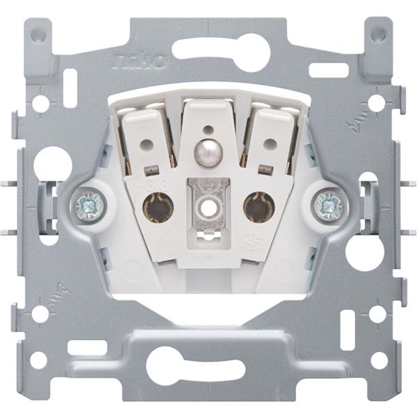 Sokkel voo stopcontact met penaarde, 21mm, insteekklemmen
