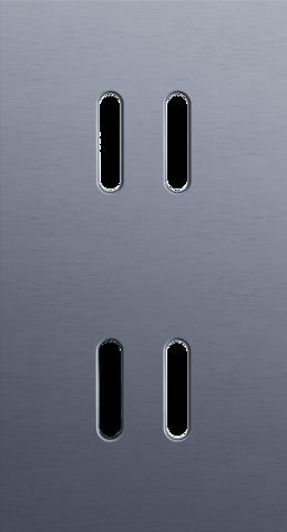 NIKO - 2-Voudige afdekplaat v71vr 2 tweev schak, rocker, alu blauw - 226-56852