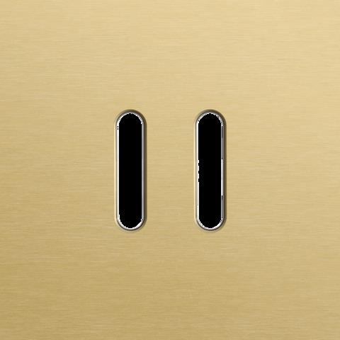 NIKO - Enkelvoudige afdekplaat voor 1 tweev schak, rocker, alu goud - 227-56102