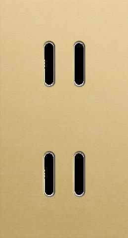 NIKO - 2-Voudige afdekplaat v71vr 2 tweev schak, rocker, alu goud - 227-56852