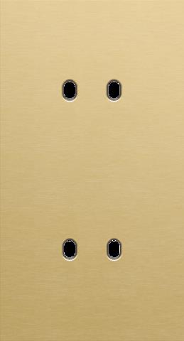 NIKO - 2-Voudige afdekplaat v71vr 2 tweev schak, toggle, alu goud - 227-57852