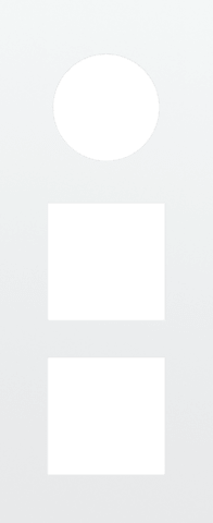 NIKO - Drievoudige afdekplaat, 60mm verticaal, Toggle steel wit - 154-74303