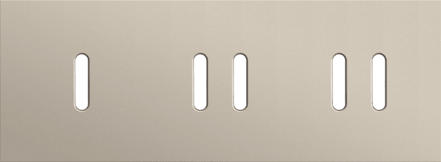 NIKO - 3-Voudige afdekplaat h71 vr enklv + 2 tweev schak, rocker, champagne - 166-56703