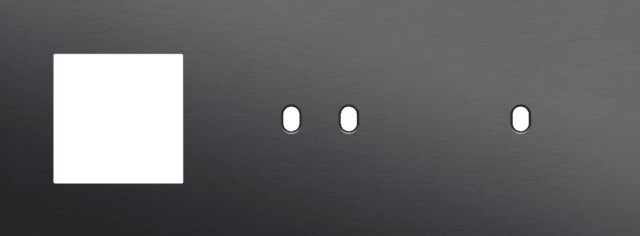 NIKO - 3-Voudige afdekplaat h71 vr fct, tweev + enkelv schak, toggle, alu black - 224-57722