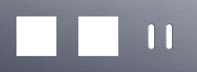 NIKO - 3-Voudige afdekplaat h71 vr 2 fct + tweev schak, rocker, alu blauw - 226-56708