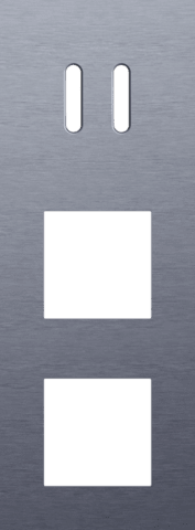 NIKO - 3-Voudige afdekplaat v71 vr tweev schak + 2 fct, rocker, alu blauw - 226-56956