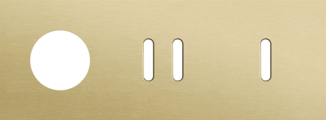NIKO - 3-Voudige afdekplaat h71 vr stopc + tweev + enkelv schak, rocker, alu goud - 227-56717