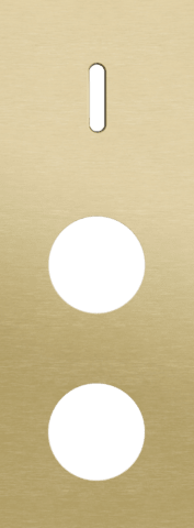 NIKO - 3-Voudige afdekplaat v71 vr enklv schak + 2 stopc, rocker, alu goud - 227-56957