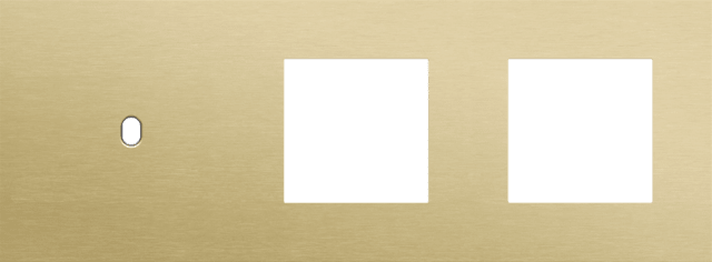 NIKO - 3-Voudige afdekplaat h71 vr enklv schak + 2 fct, toggle, alu goud - 227-57705