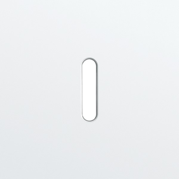 NIKO - Enkelvoudige afdekplaat, vr 1 functie, Niko Home Control, Rocker, steel white - 154-46101