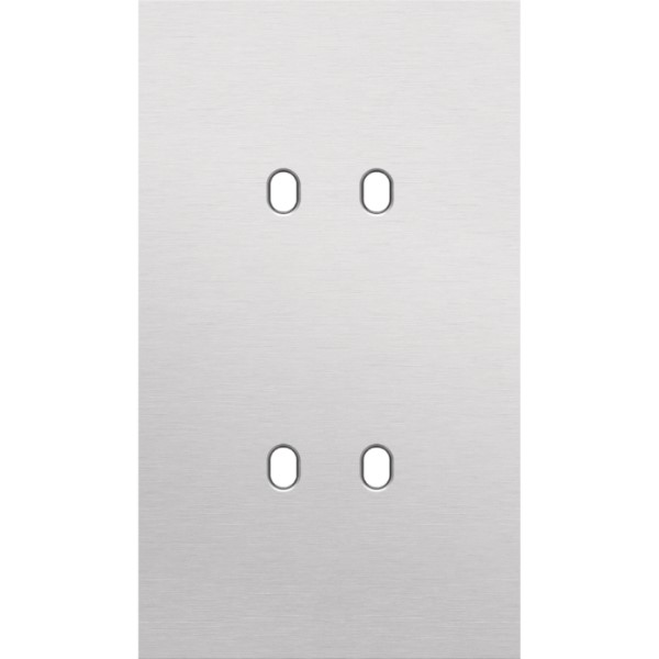 NIKO - 2-Voudige afdekplaat v60 vr 2 functies, Niko Home Control, Toggle, alu grey - 155-47252
