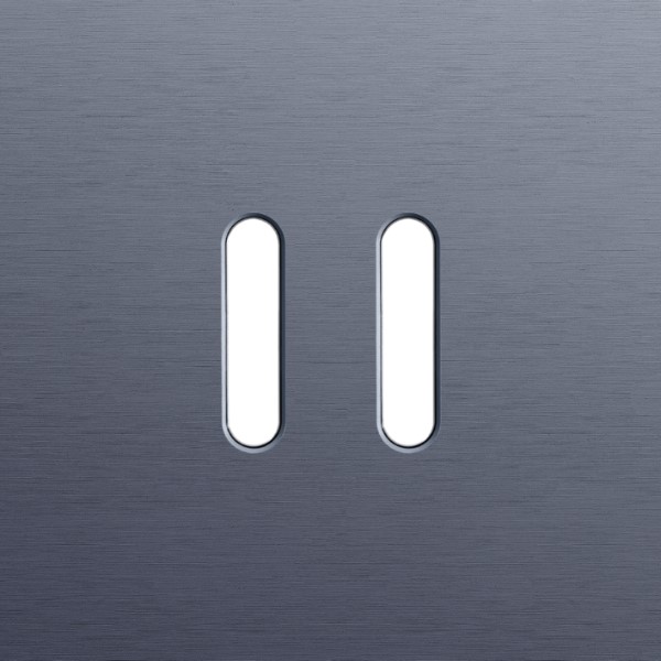 NIKO - Enkelvoudige afdekplaat, vr 2 functies, Niko Home Control, Rocker, alu blue grey - 226-46102