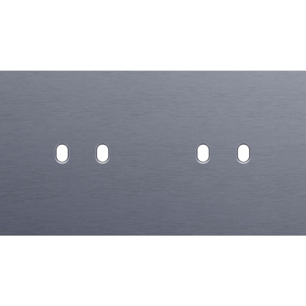 NIKO - 2-Voudige afdekplaat h71 vr 2 functies, Niko Home Control, Toggle, alu blue grey - 226-47802