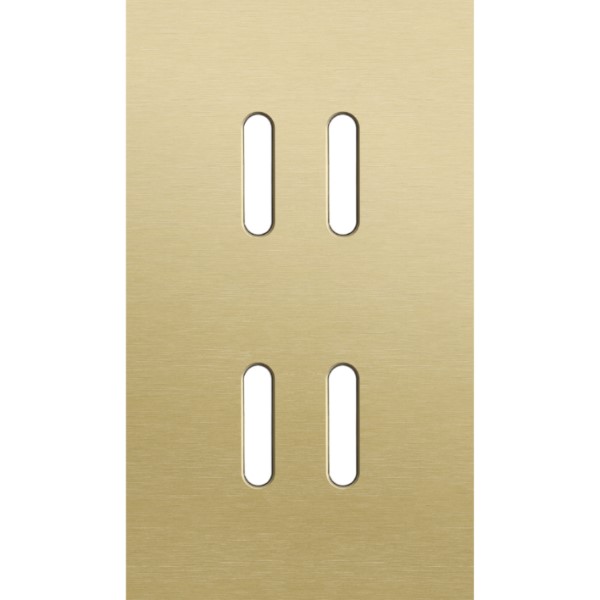 NIKO - 2-Voudige afdekplaat v60 vr 2 functies, Niko Home Control, Rocker, alu gold - 227-46252