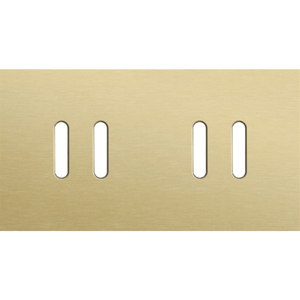 NIKO - 2-Voudige afdekplaat h71 vr 2 functies, Niko Home Control, Rocker, alu gold - 227-46802