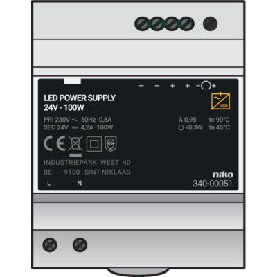 NIKO Modulaire Voeding 24 Vdc, 100W - 340-00051