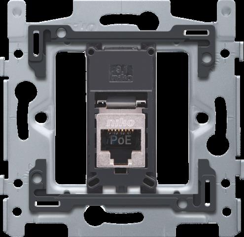 1 rj45-aansluiting stp cat6, poe++, vlak, 60x71, schroef