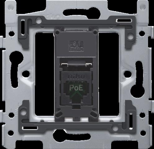 1 rj45-aansluiting utp cat5e, poe++, vlak, 60x71, schroef