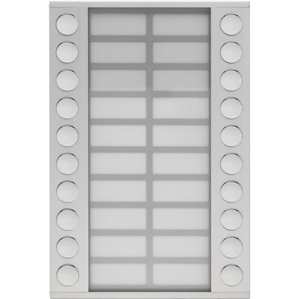 NIKO - Uitbreiding 2x10 beldrukknoppen, voor buitenpost 20mm met 2 rijen beldrukknoppen - 10-120-01