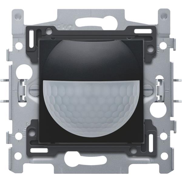 Bewegingsmelder 180° inbouw (sensor+actor) met schakelcontact 10A, zwart
