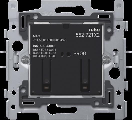 NIKO - Slimme tweevoudige schakelaar, zigbee®, 60x71mm, klauw - 552-72102