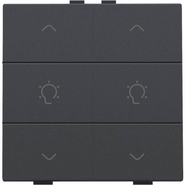 NHC 2-voudige bediening dimmer met 6-voudige toets, antraciet