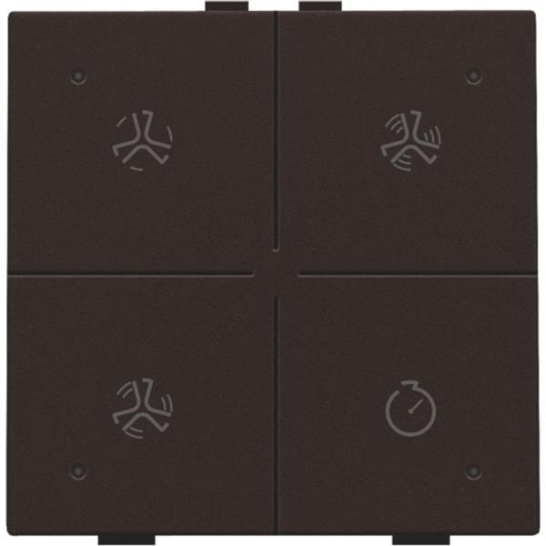 NIKO HC ventilatiebediening+led bruin - 124-52054