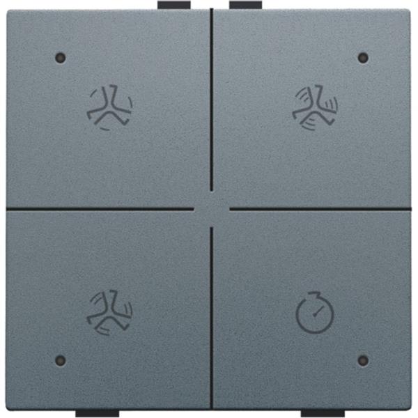 NIKO - NHC Ventilatiebediening met led,, grijs staal - 220-52054
