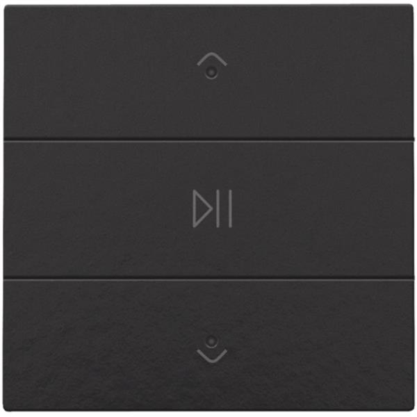 NIKO - NHC Enkelvoudige audiobediening met leds, pianozwart - 200-52073