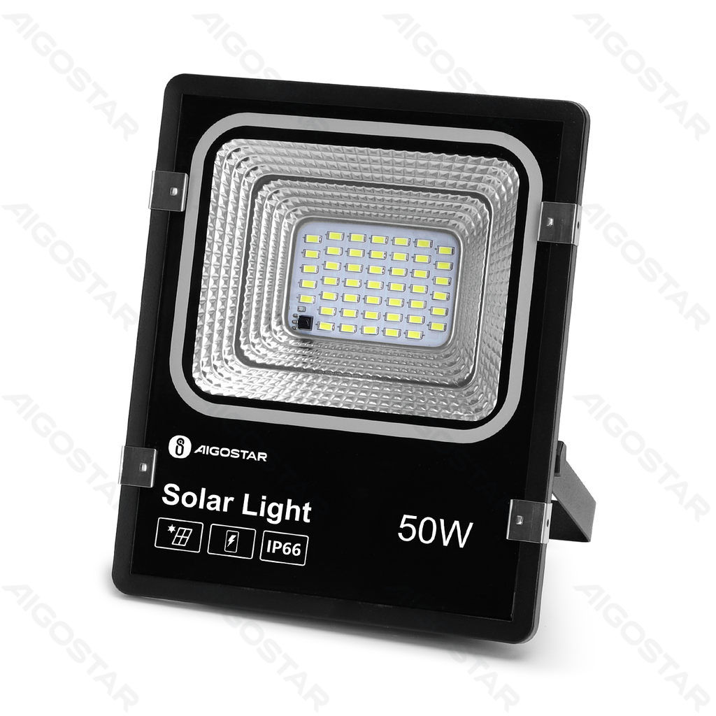 [B10202H5N] Aigostar LED-schijnwerper met zonnepaneel 50W 500lm 6500K IP66