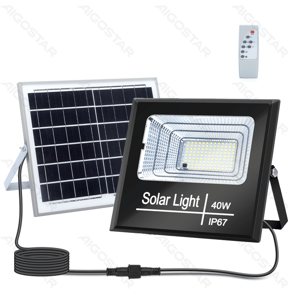 [B10201XBN] Aigostar Solar flood light Separated 40W 6500K Treasure basin series
