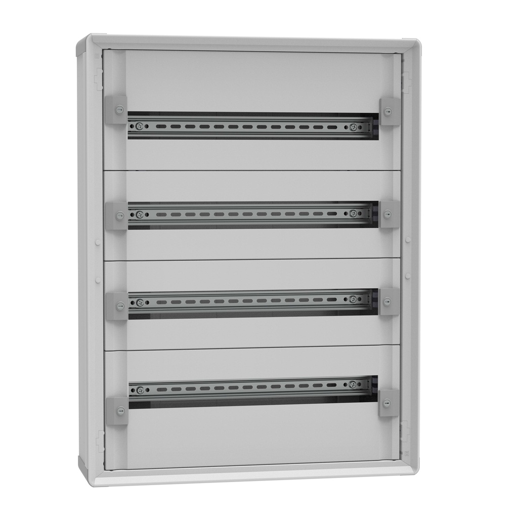 XL³HP 160 - Opbouwwandkast 4x24 mod - IP30 - Hoogte 750mm - Aardklem